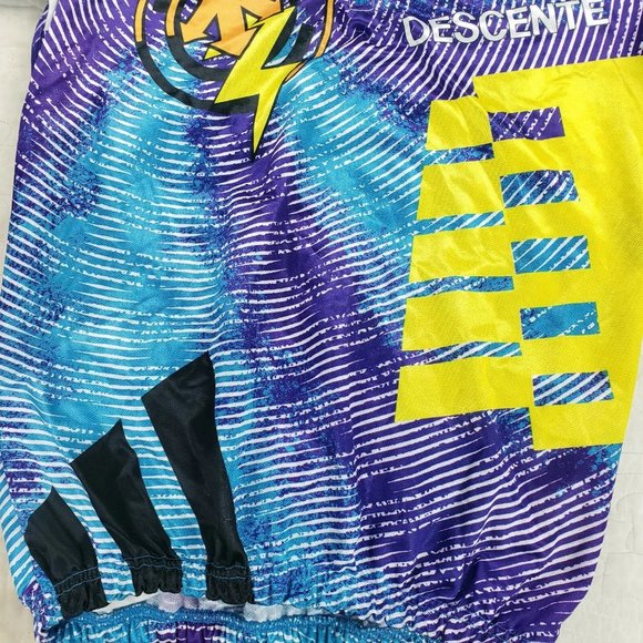 Vintage Descente 1/4 1/2 Zip Cycling Jersey Mens XL All Over Print USA Made - Picture 3 of 8